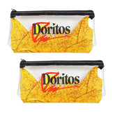 Doritos 2 Pack Clear Pencil Case with Zipper, Cute Plastic Clear Kids Pencil Case Pouch for School, College